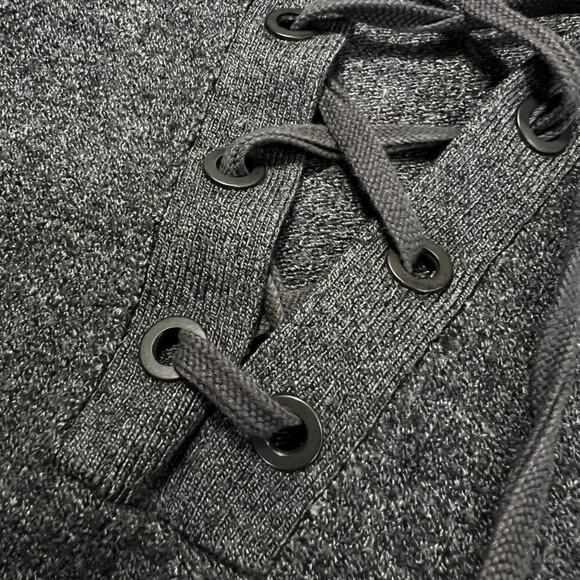 Alice + Olivia Wool Blend Sweater Hoodie SIZE M Gray Knit Pullover - Picture 4 of 12